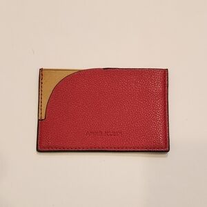 Anne Klein Vibrant Red and Tan Card Holder
